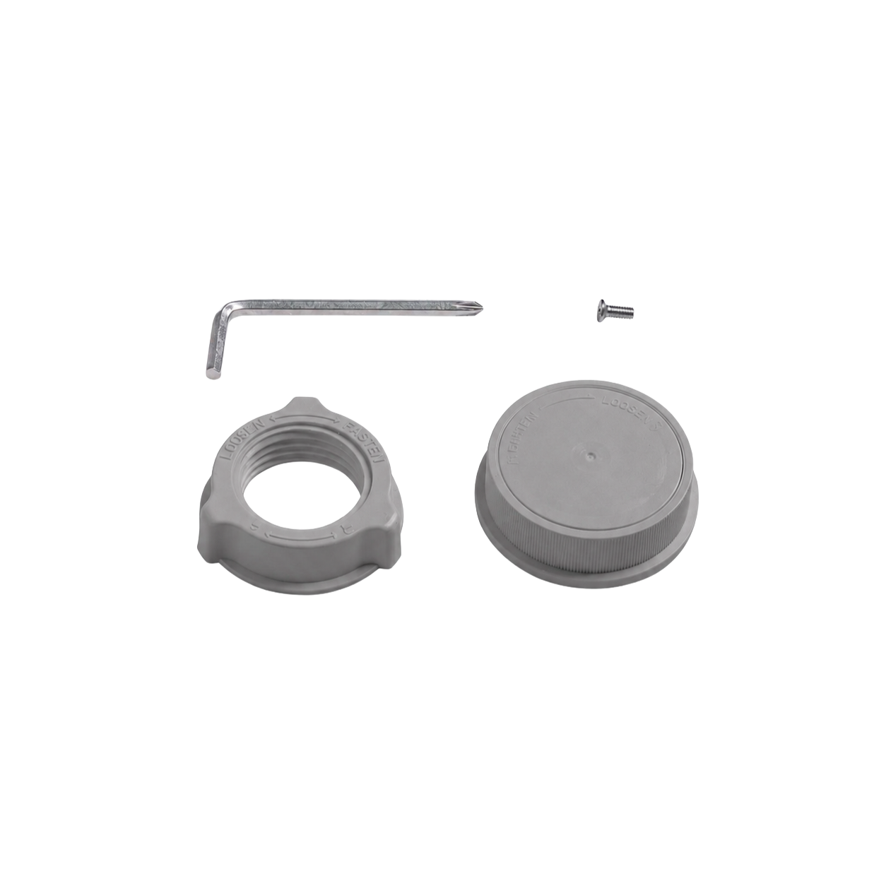 Fan Housing Ring + Blade Screw Whisper Flex Authentic Gray