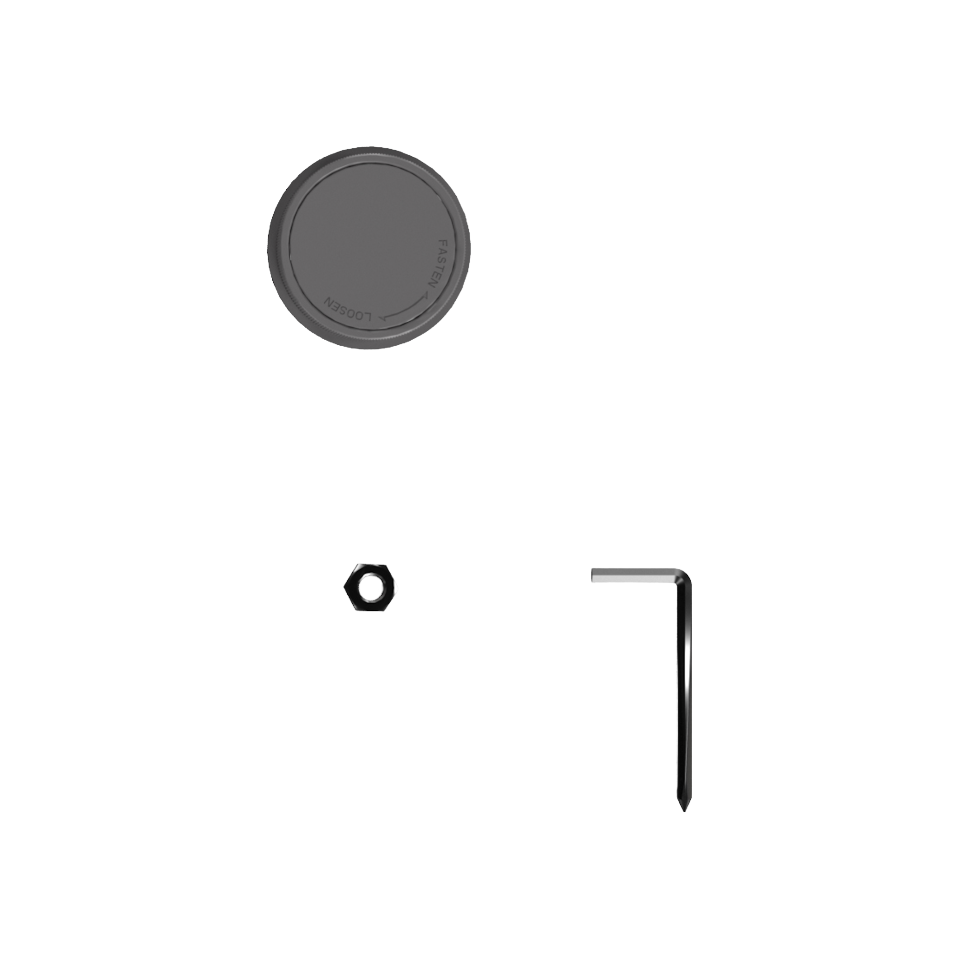 Fan Housing Ring + Blade Screw Whisper Flex 2 (Smart) Gray