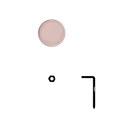 Lüftergehäusering + Flügel-Schraube Whisper Flex 2 Soft Peach