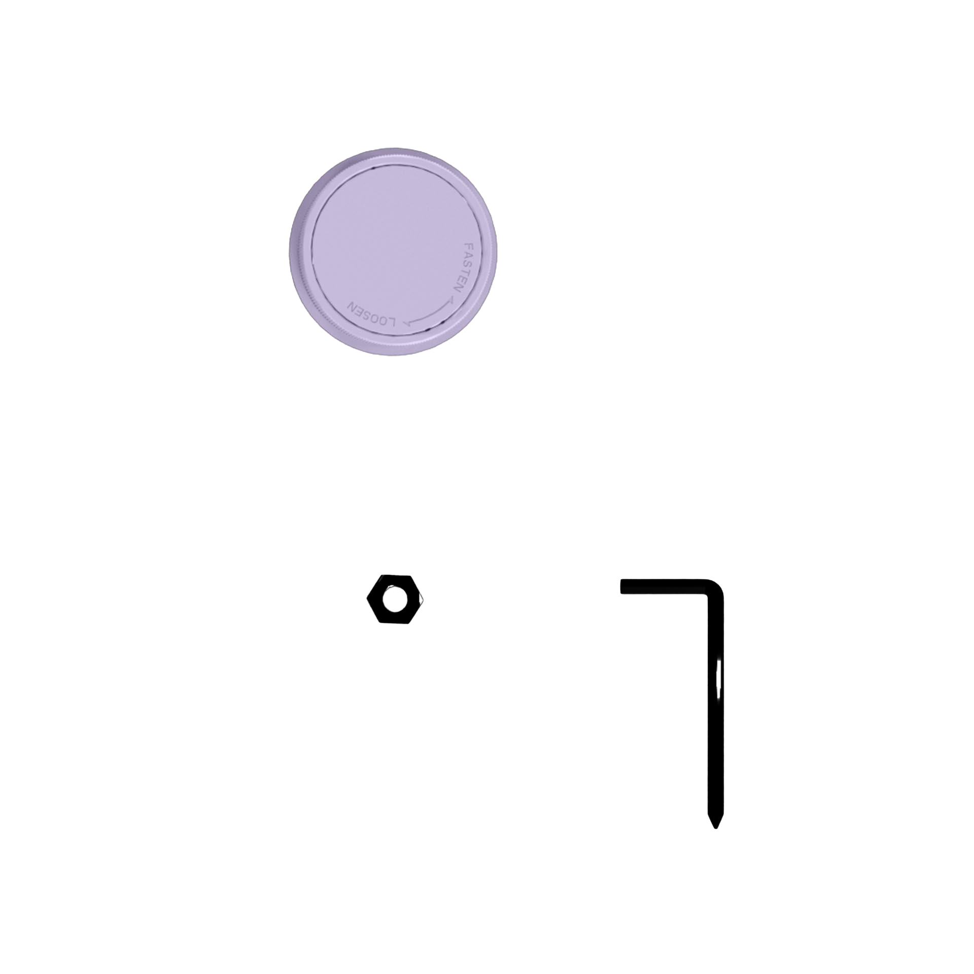 Lüftergehäusering + Flügel-Schraube Whisper Flex 2 Lavender