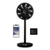Vooraanzicht draadloze Whisper Flex Smart ventilator in een zwarte kleur
