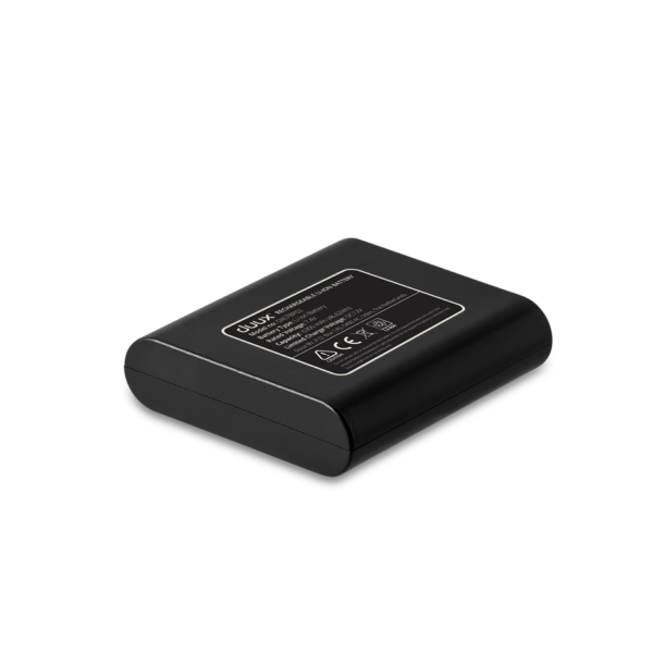 DXCFBP BatteryPack priekinės perspektyvos etiketė