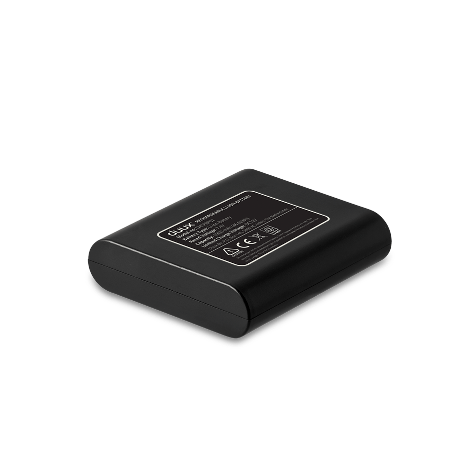 DXCFBP BatteryPack priekinės perspektyvos etiketė