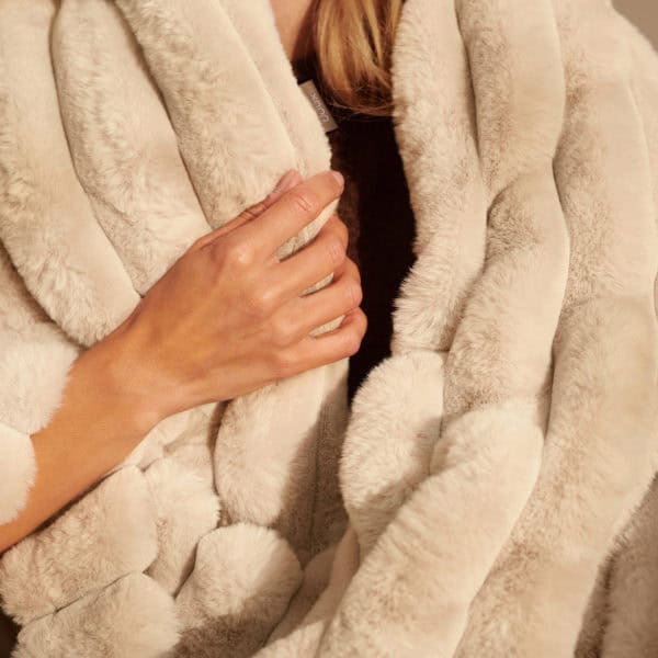 yentl heated overblanket striped beige