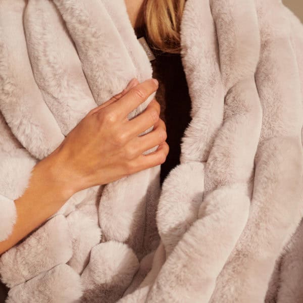 yentl heated overblanket striped gray