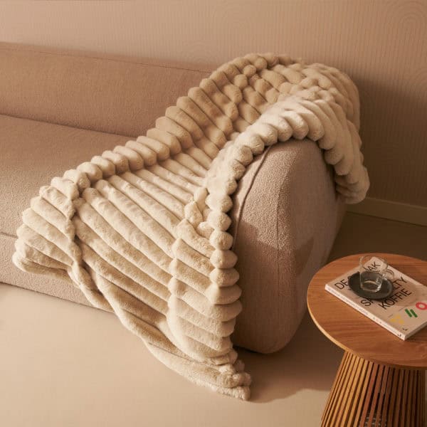 yentl heated overblanket striped beige