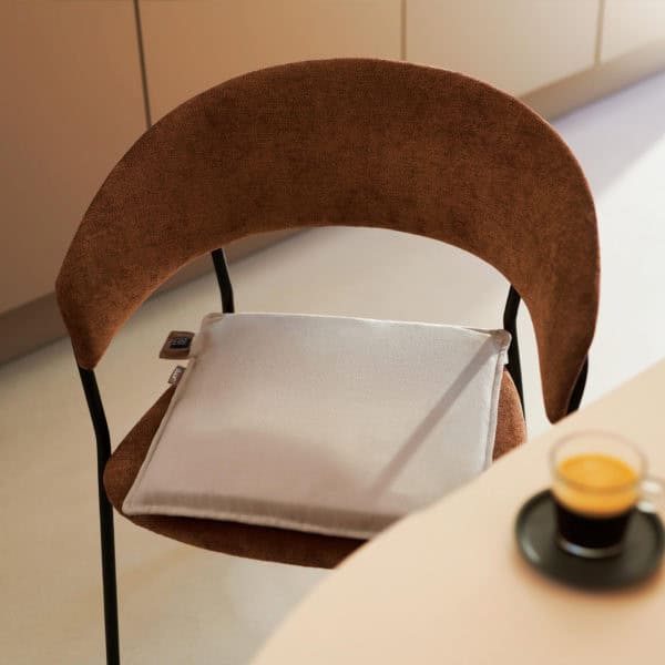 mellow beheiztes Sitzkissen 40 x 40 grau